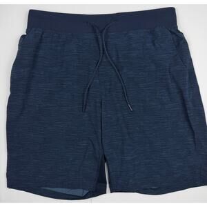 Lululemon Pace Breaker Shorts Men’s Large Navy Lined 7” Inseam Athletic Gym